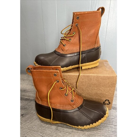 Cabela's‎ Duck Snow Boots Womens 6 Brown Leather Thinsulate Steel Shank Hunting - Picture 1 of 11